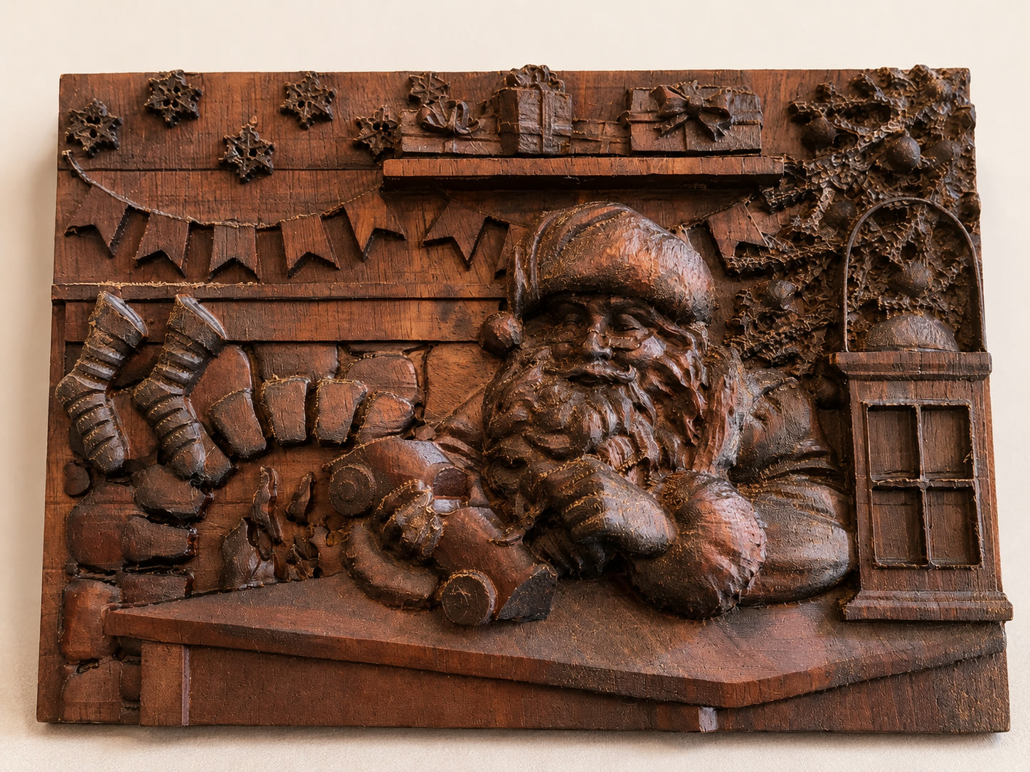 CNC carved logo or crest piece