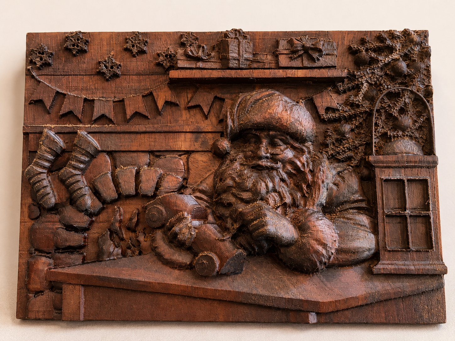 CNC carved logo or crest piece