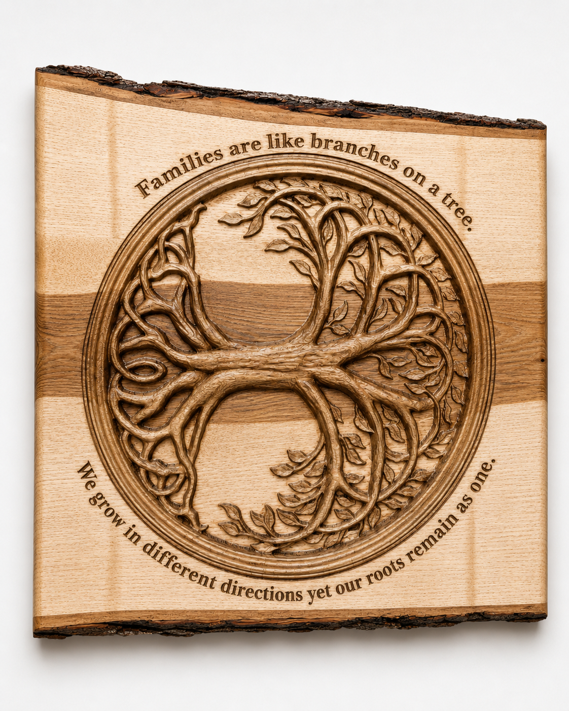 CNC carved wood panel
