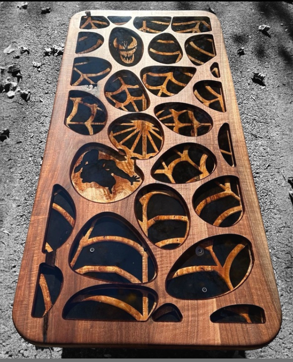 Four-leg hardwood coffee table