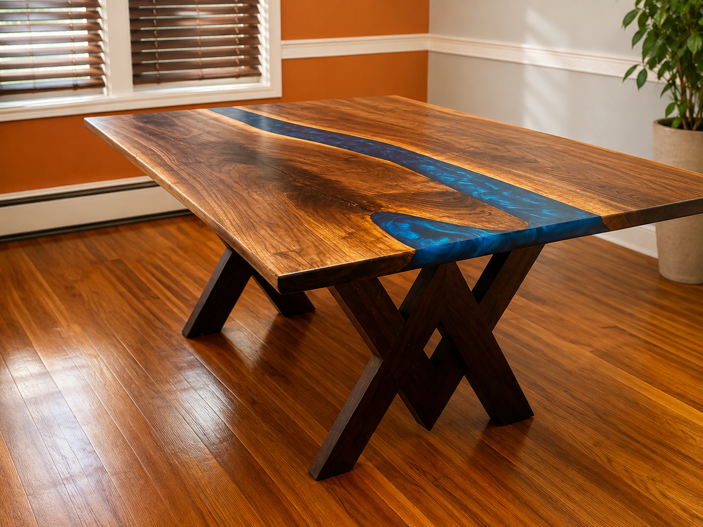 Custom coffee table with decorative accents
